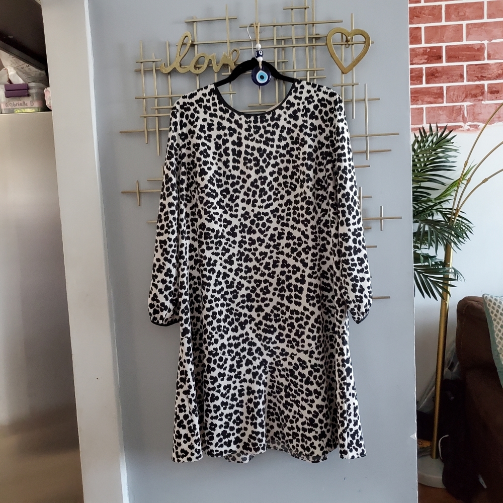 LOFT Beautiful black and white dress.